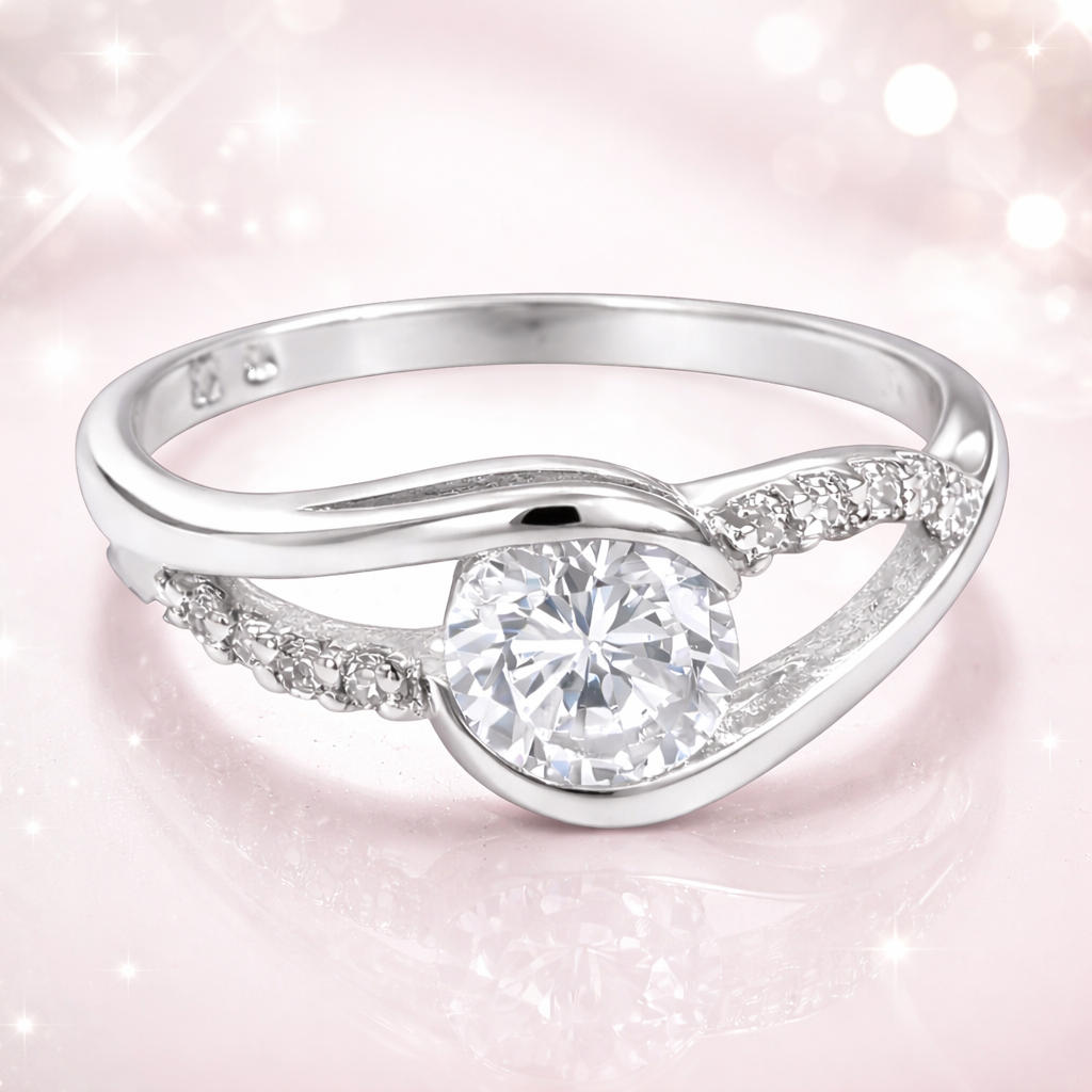 Bague Éclat – Argent 925 Rhodié & Zirconium