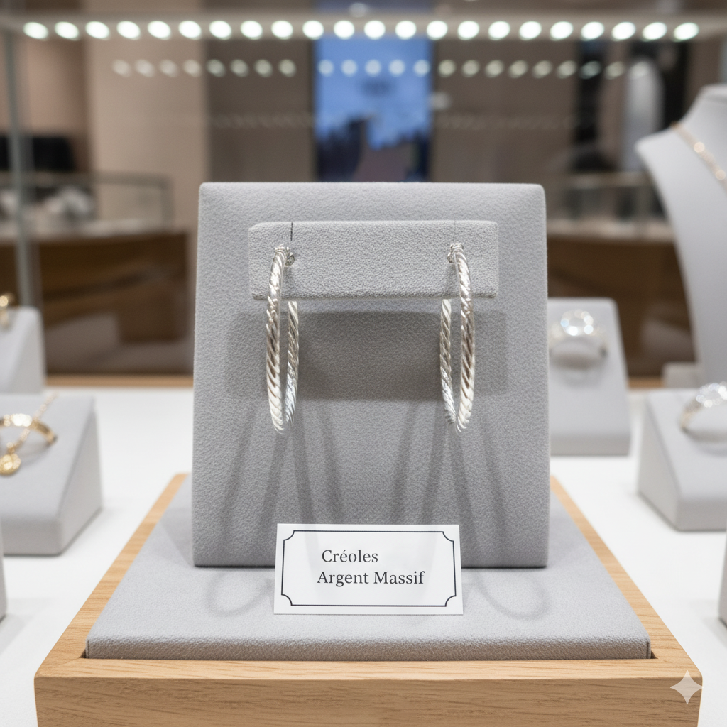 Boucles d’Oreilles Créoles Torsadés en Argent 925 – Créoles Élégantes & Intemporelles