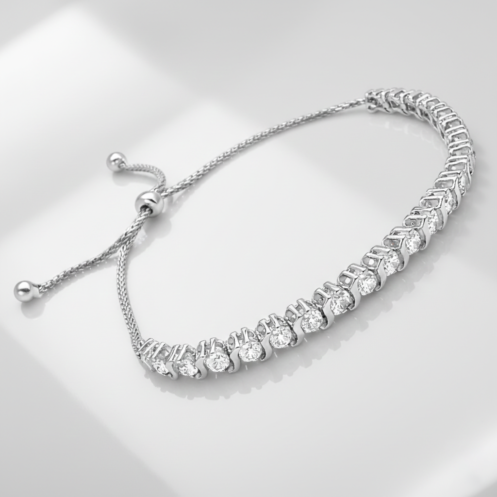 Bracelet Élégance Cristalline – Argent 925 Rhodié & Swarovski® Elements