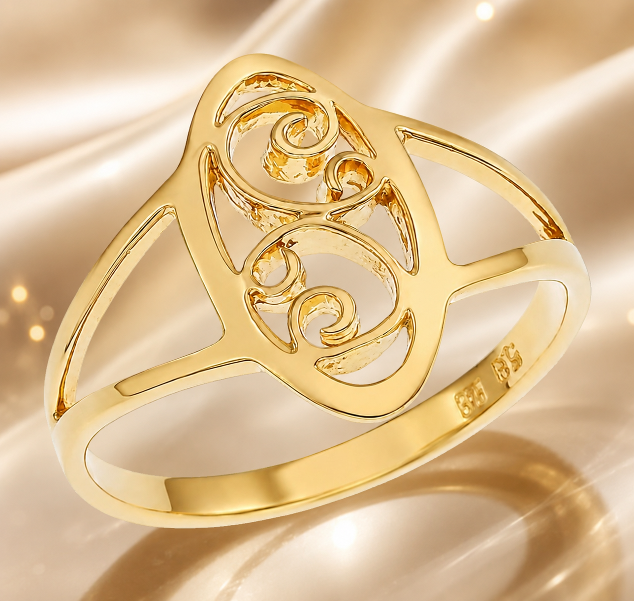 Bague Arabesque – Plaqué Or 18 Carats