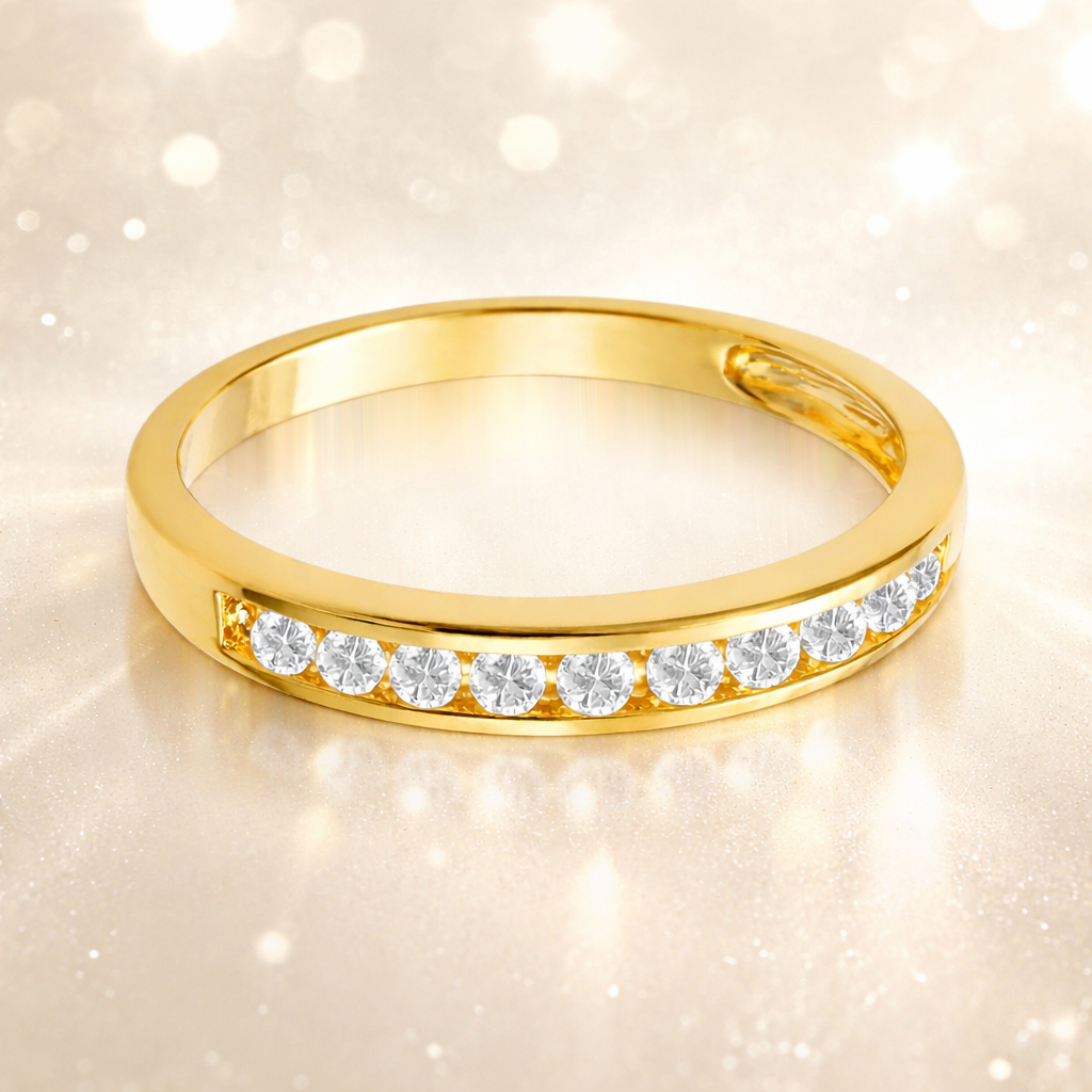 Bague Éclat Zirconia – Plaqué Or 18 Carats