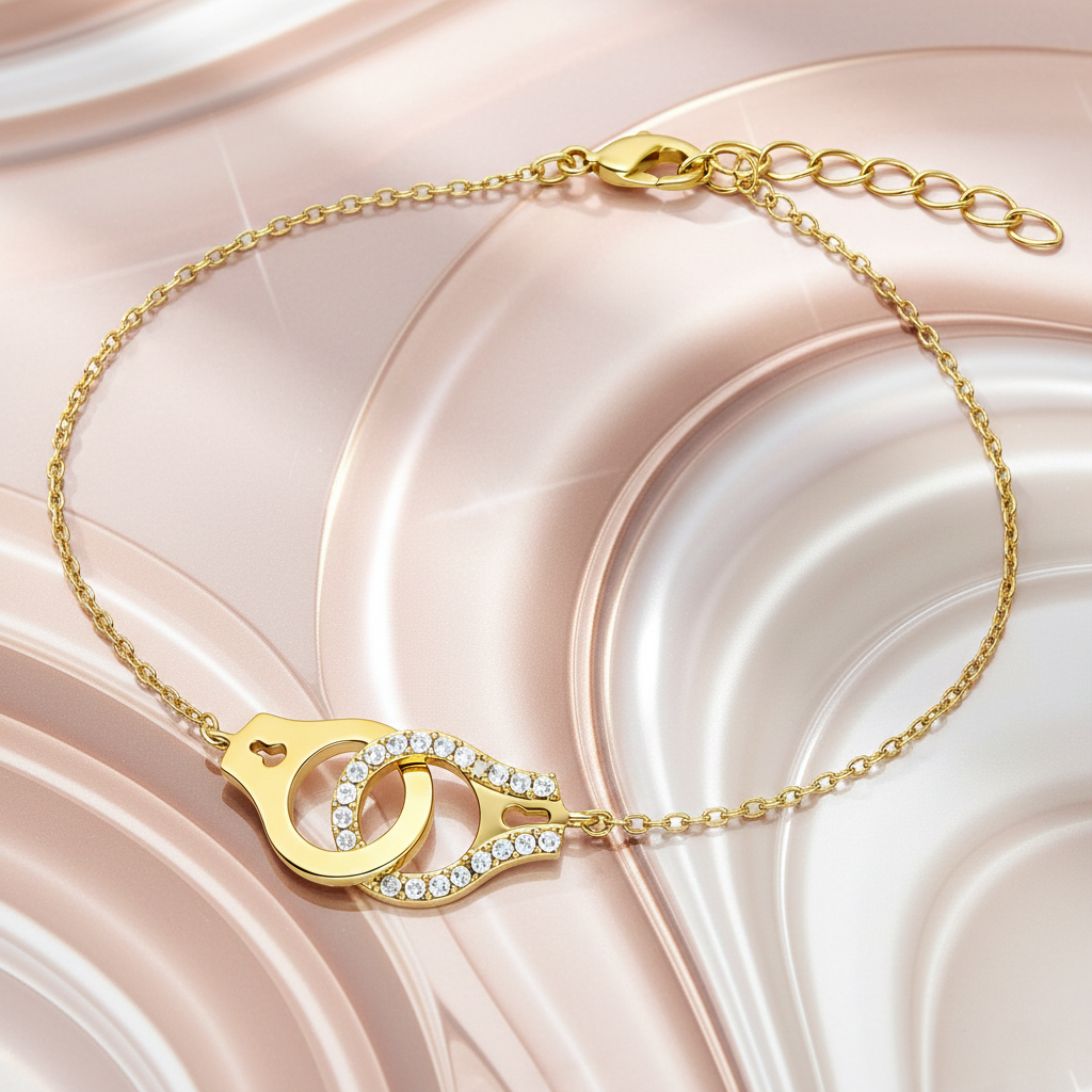 Bracelet Menotte – Plaqué Or 18 Carats & Zirconium