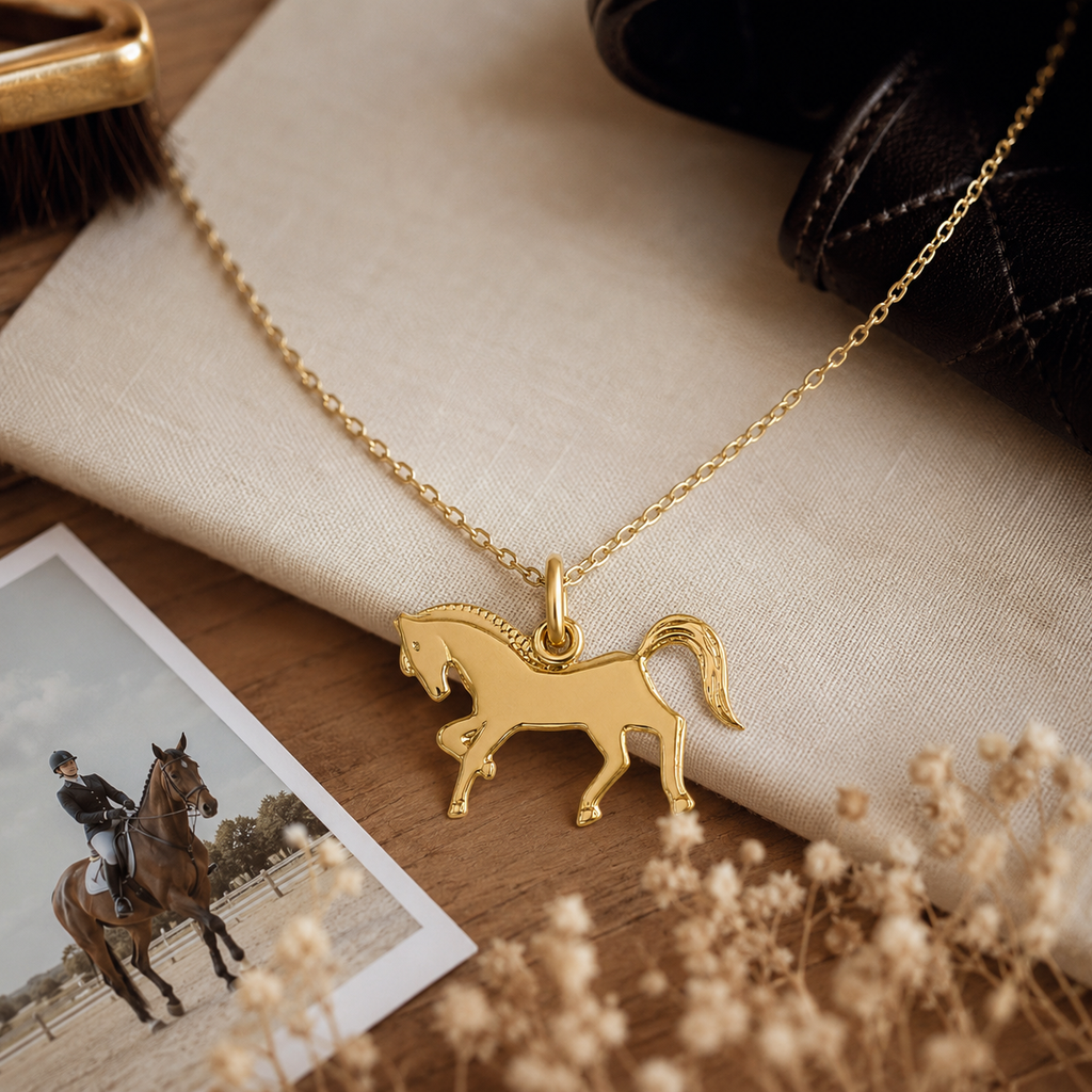 Collier Cheval en Plaqué Or Jaune 18 Carats – Orinae