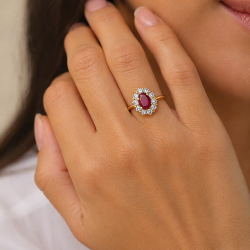 Bague Éclat Rubis – Plaqué Or 18 Carats