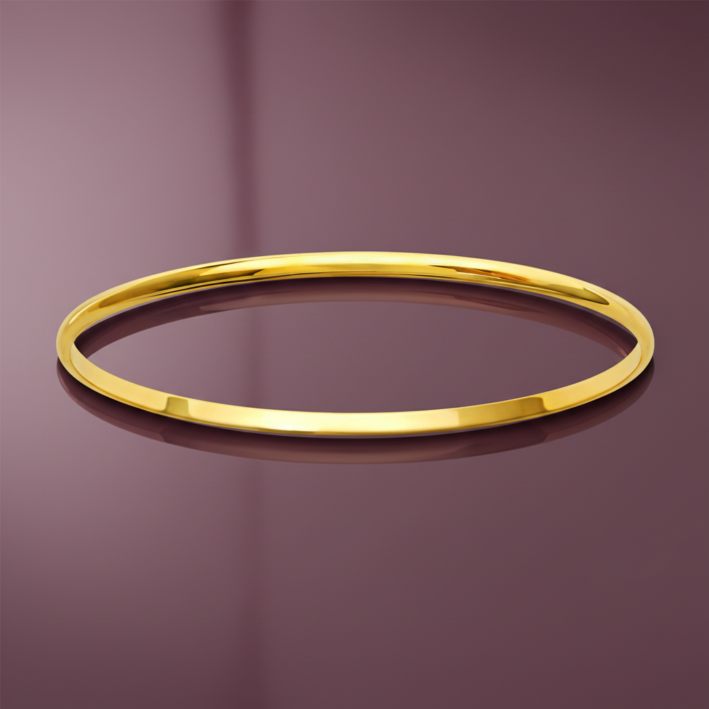 Bracelet Jonc Plaqué Or 18 Carats