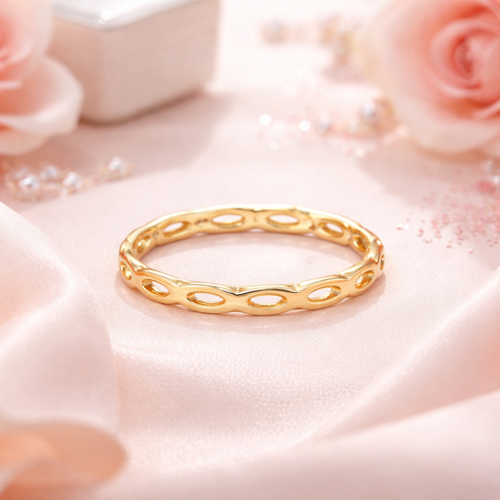 Bague ajourée Orinae – Plaqué Or 18 carats