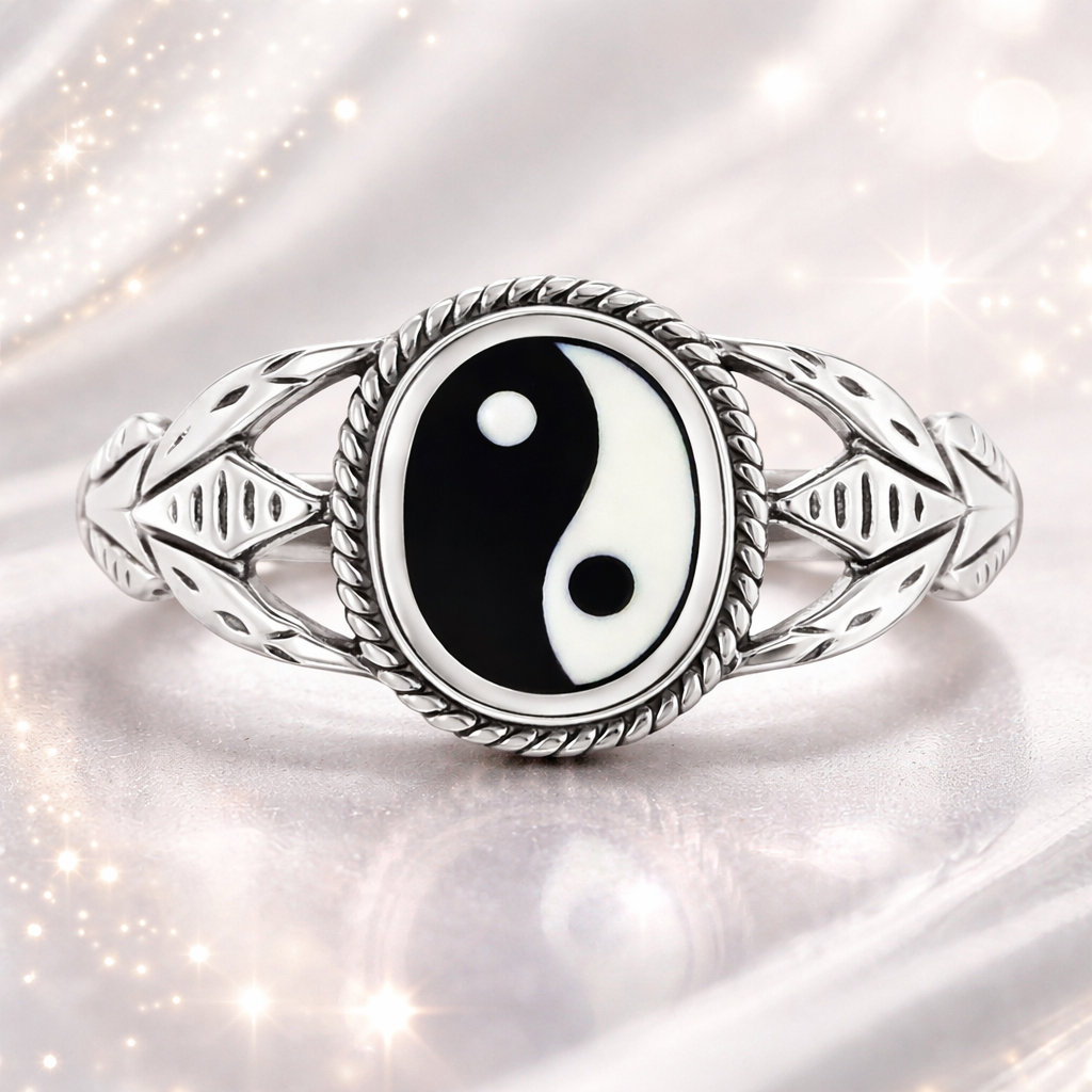 Bague Yin Yang en Argent 925