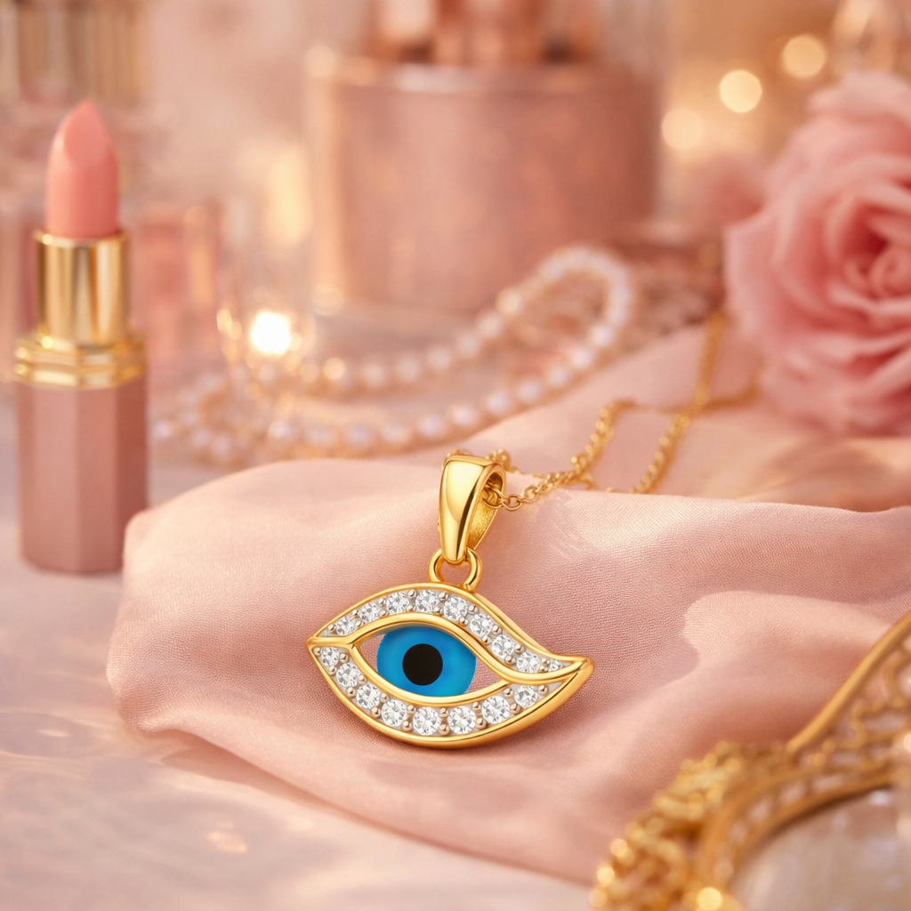 Collier Œil Protecteur – Plaqué Or 18 Carats