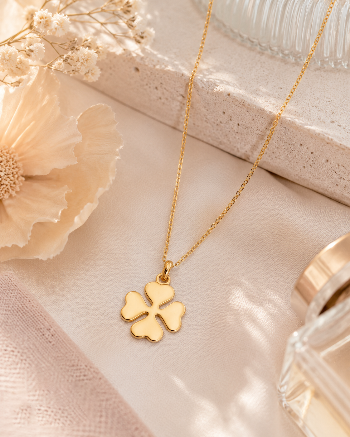Collier Trèfle Plaqué Or Jaune 18 Carats – Orinae