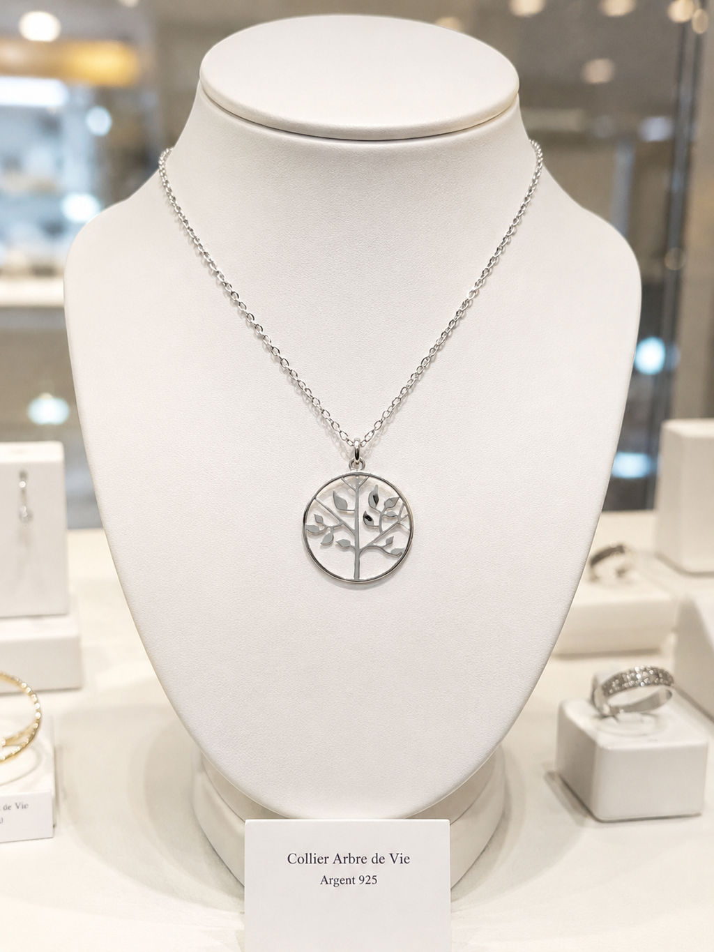 Collier Arbre de Vie en Argent 925 Rhodié