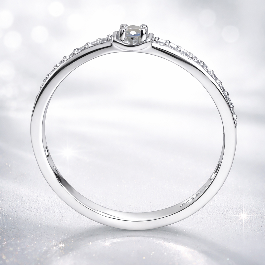 Bague Argent 925 Rhodié & Zirconium – Élégance Intemporelle