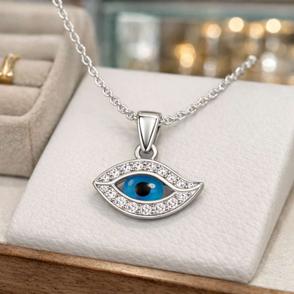 Collier Œil Protecteur – Argent 925 Rhodié