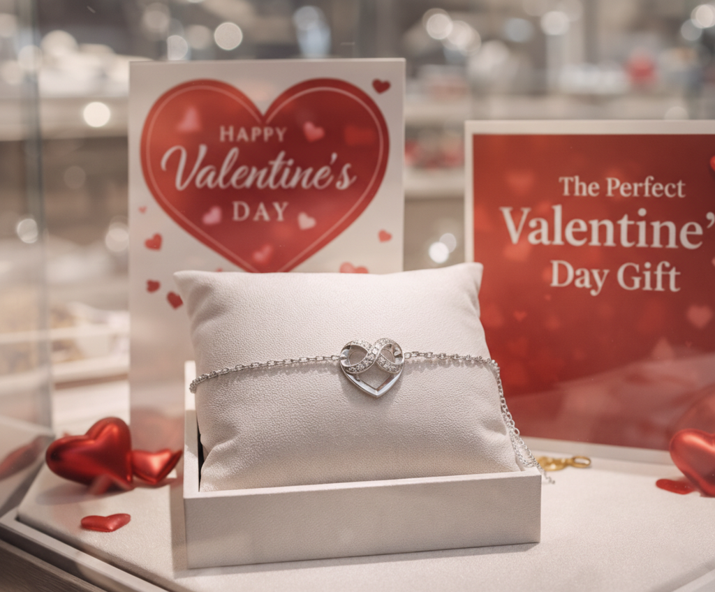 Bracelet Cœur Infini en Argent 925 & Zirconium