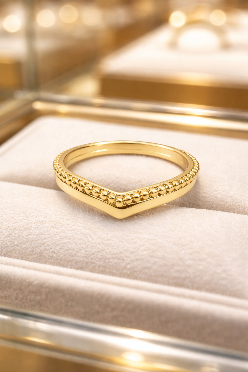 Bague Élégance Sculptée – Plaqué Or 18 Carats