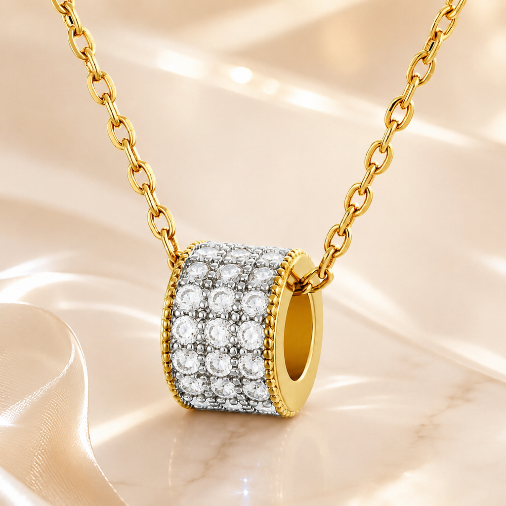 Collier Éclat Pavé – Plaqué Or 18 Carats & Zirconiums