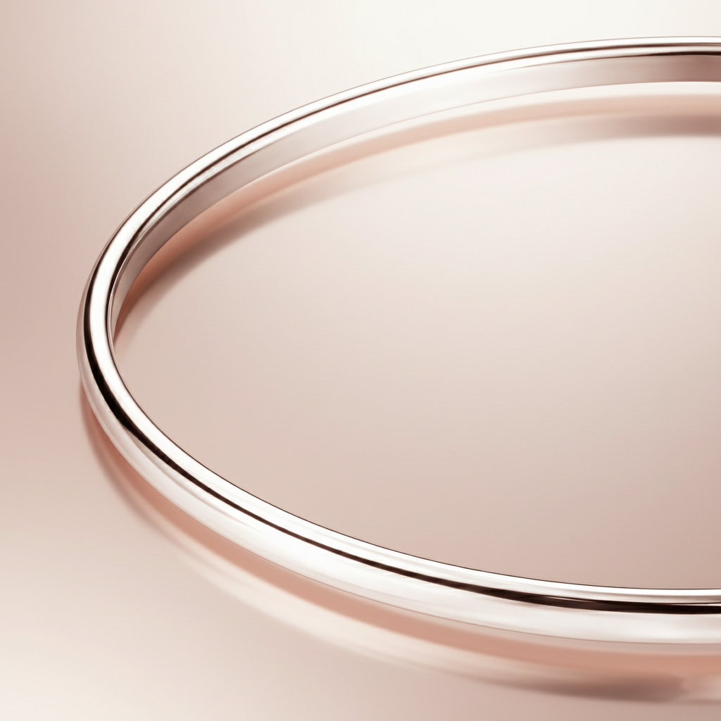 Bracelet Jonc Minimaliste en Argent 925 Rhodié