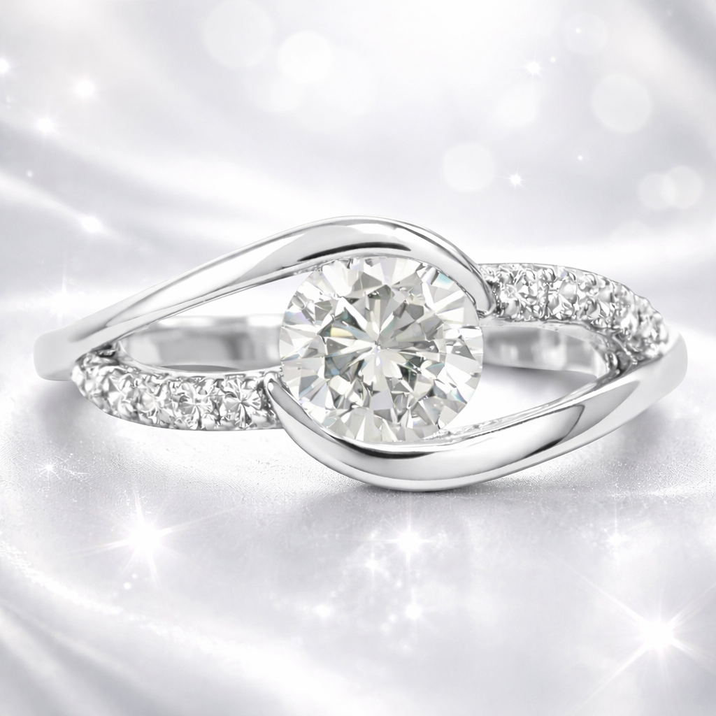 Bague Éclat – Argent 925 Rhodié & Zirconium