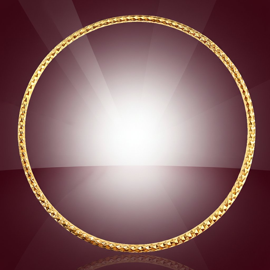 Bracelet Jonc Texturé Plaqué Or 18 Carats