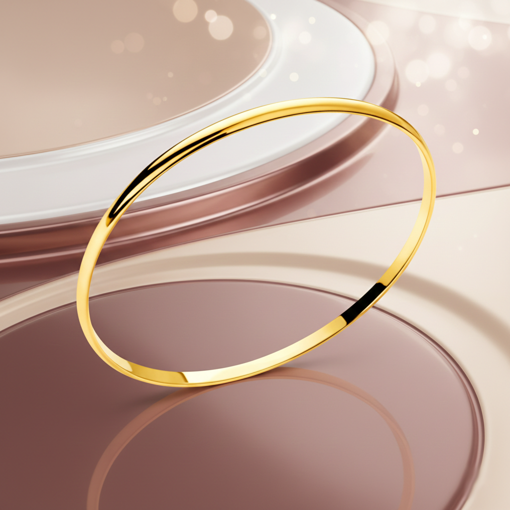 Bracelet Jonc Plaqué Or 18 Carats