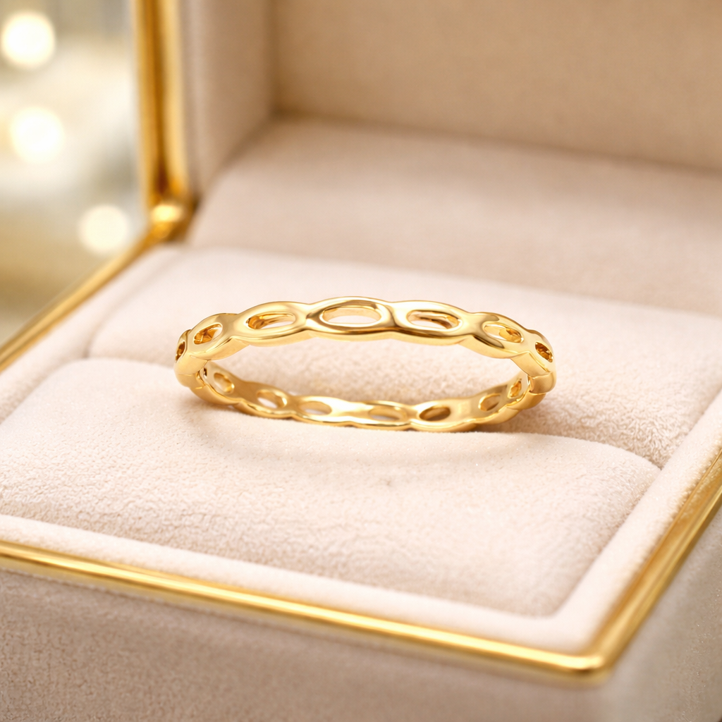 Bague ajourée Orinae – Plaqué Or 18 carats