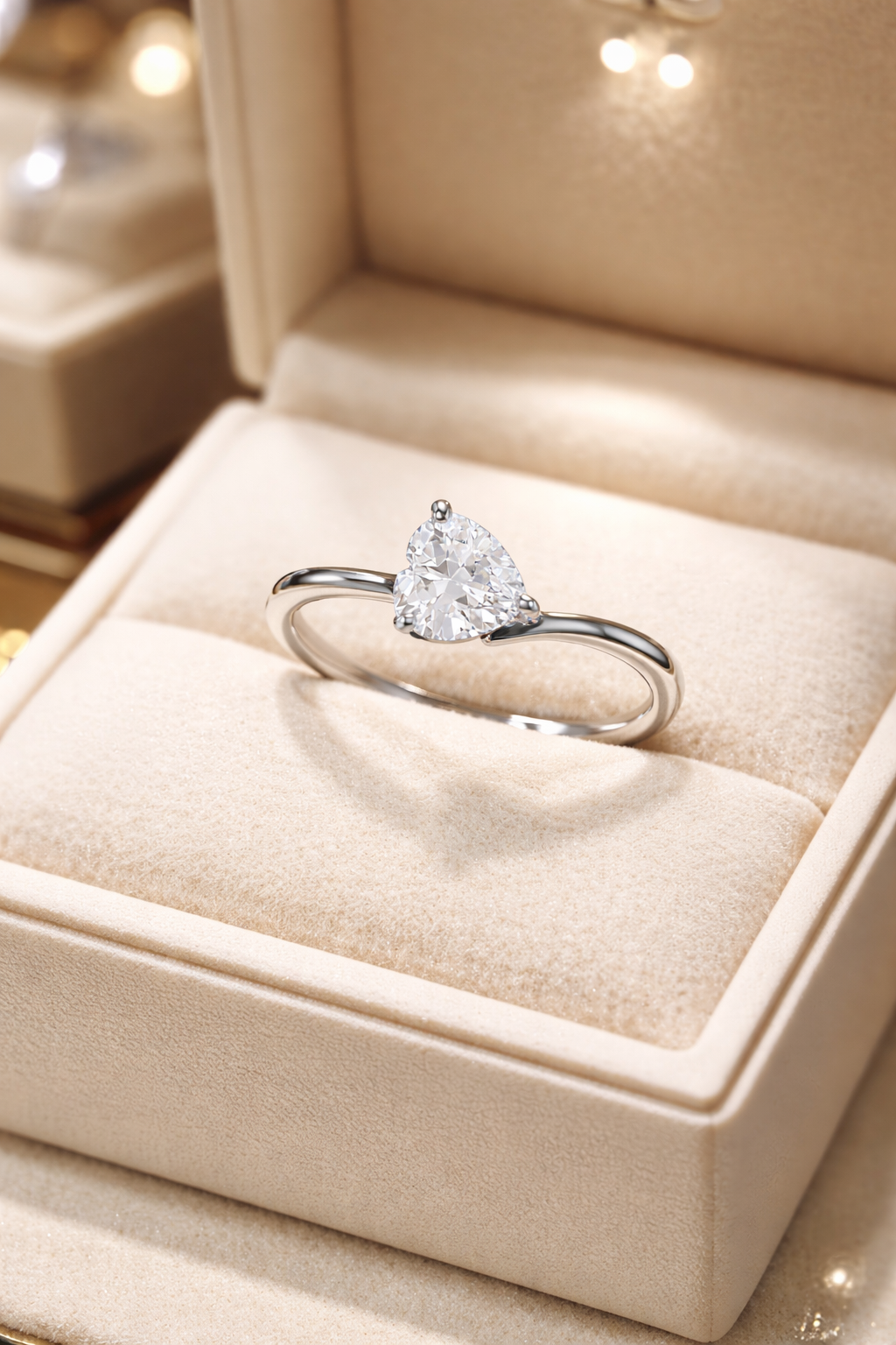 Bague Cœur Zirconium – Argent 925 Rhodié