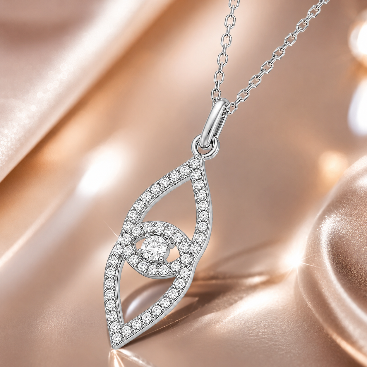Collier Élégance Argent 925 Rhodié & Zirconiums