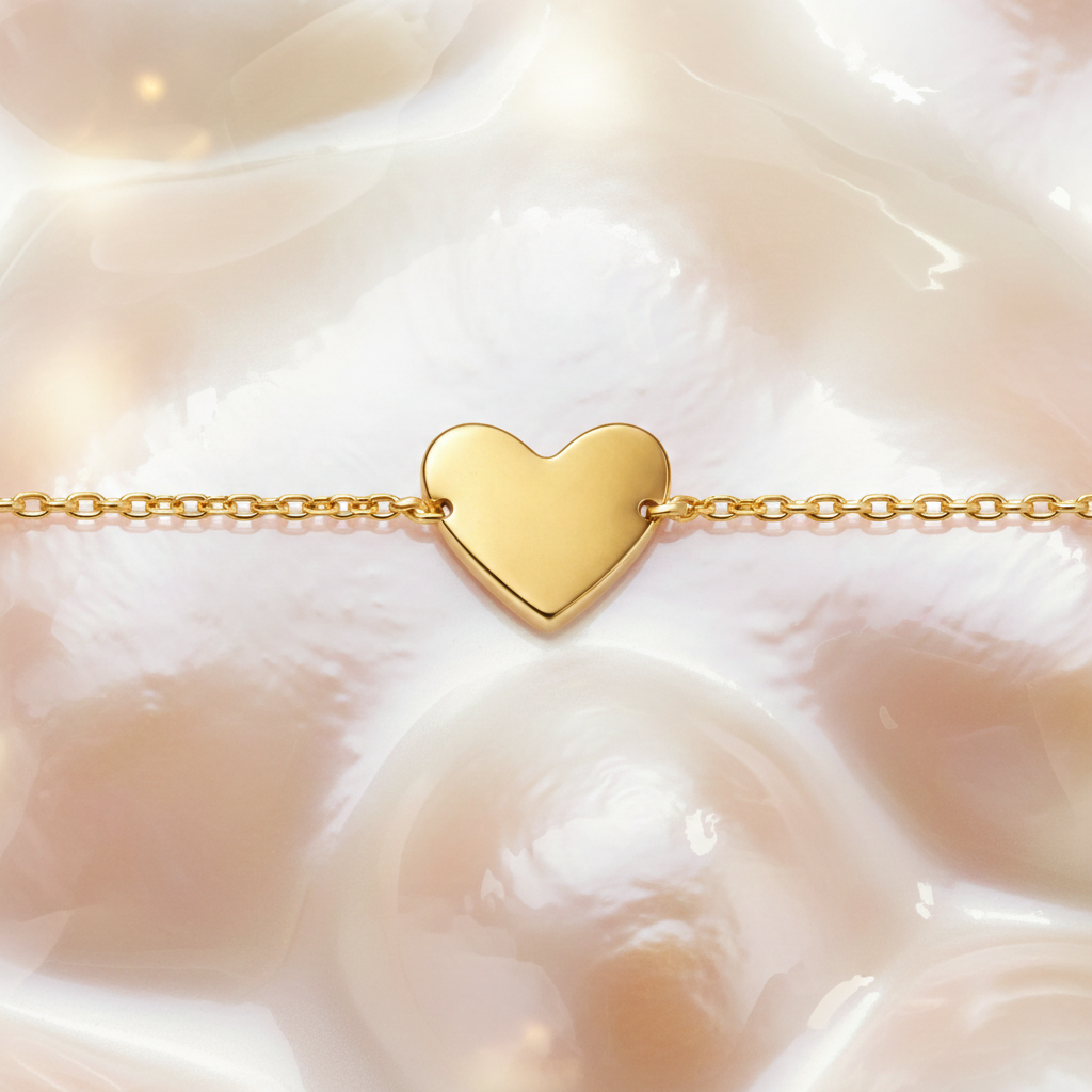 Bracelet Cœur – Plaqué Or 18 Carats