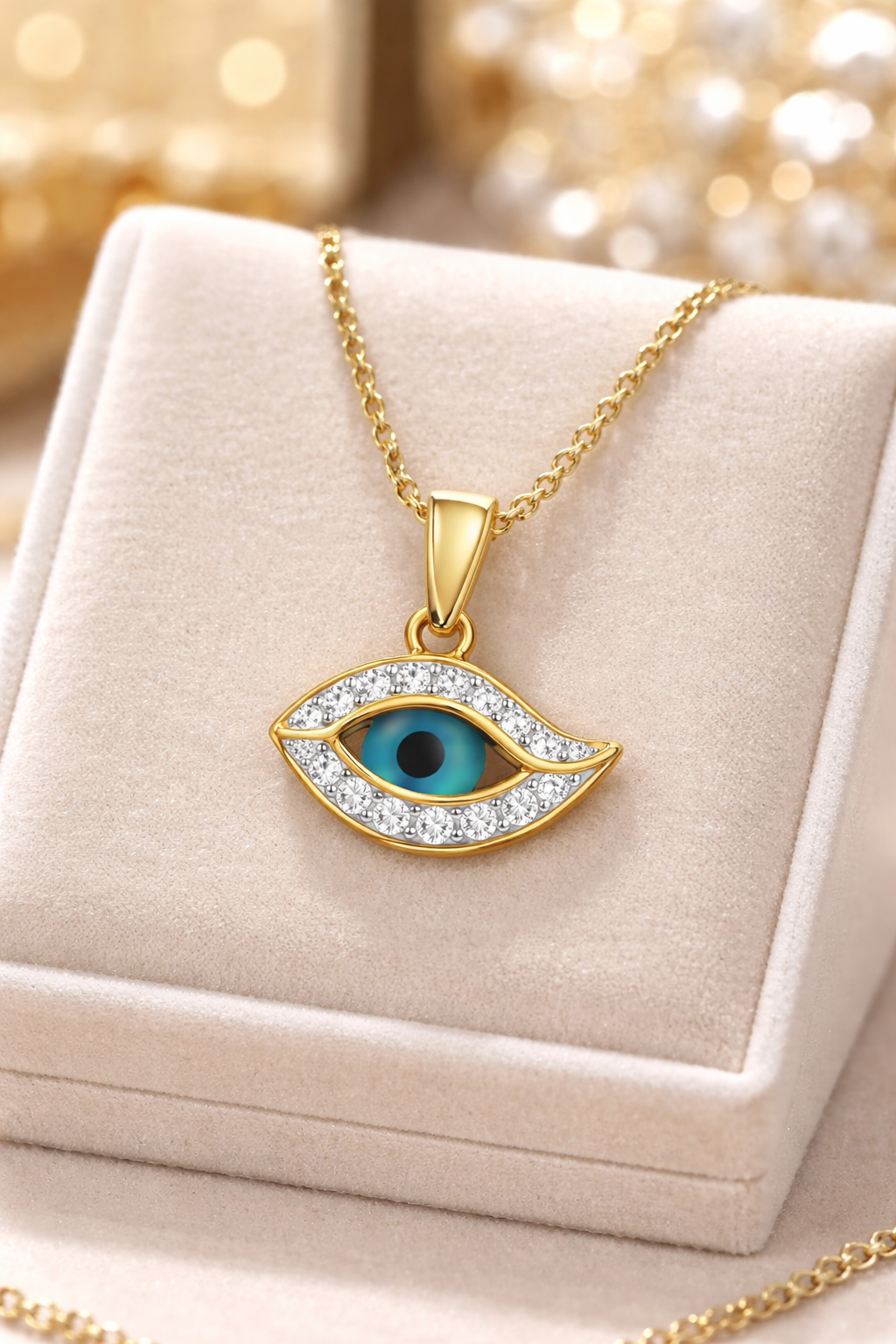 Collier Œil Protecteur – Plaqué Or 18 Carats