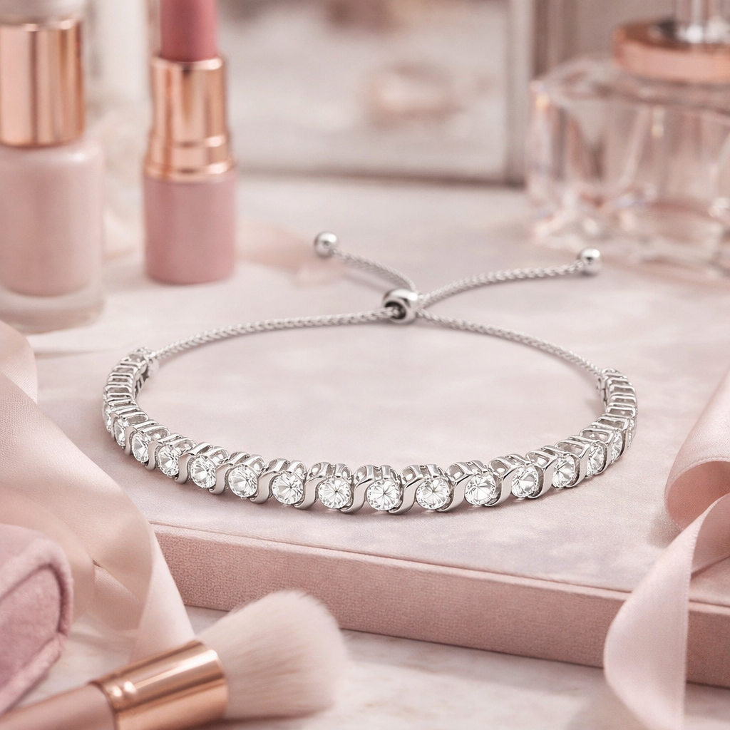 Bracelet Élégance Cristalline – Argent 925 Rhodié & Swarovski® Elements