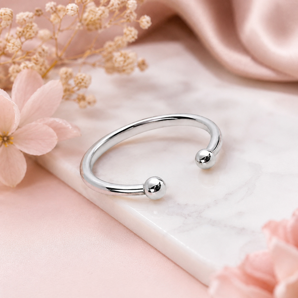 Bague ouverte Orinae – Argent 925 rhodié