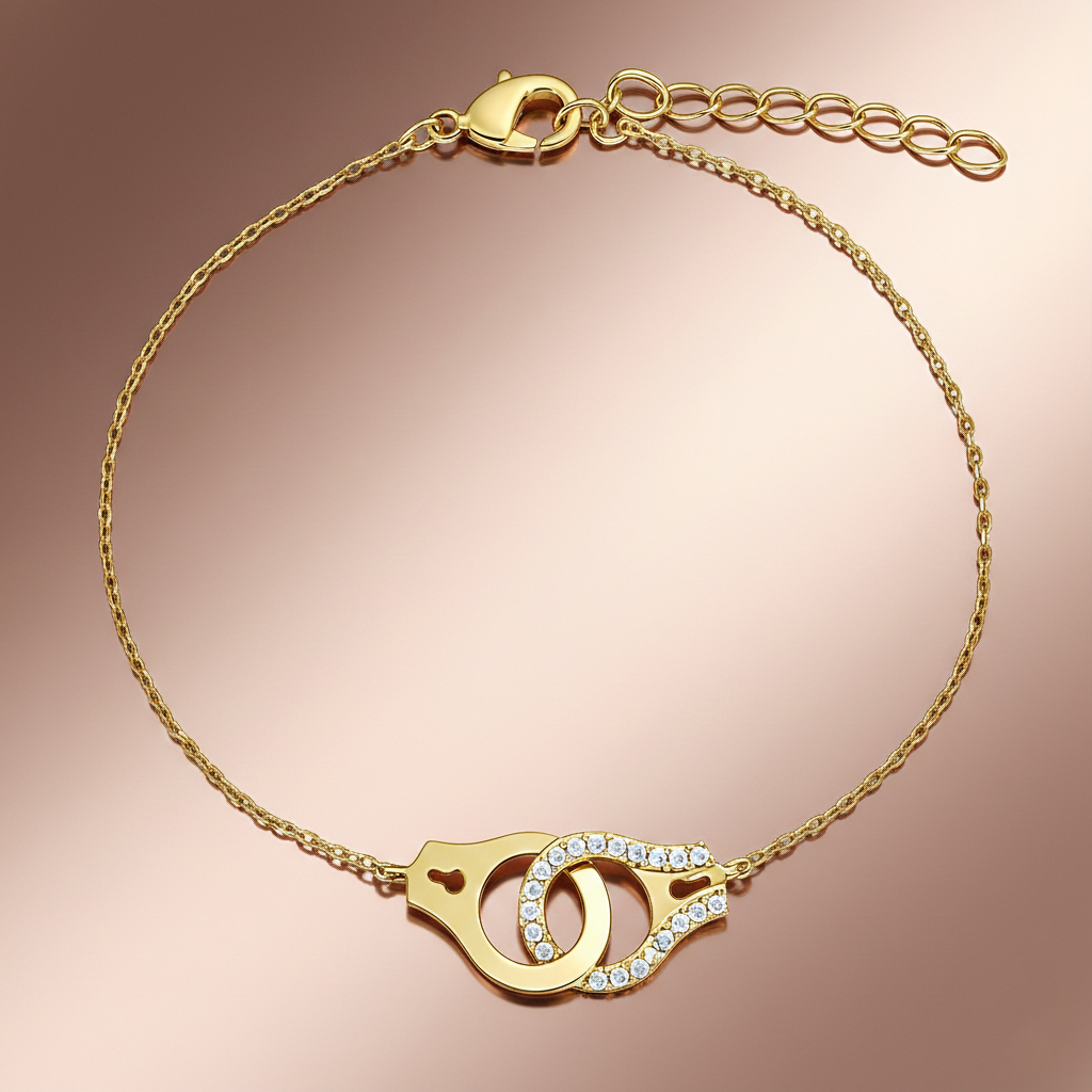 Bracelet Menotte – Plaqué Or 18 Carats & Zirconium