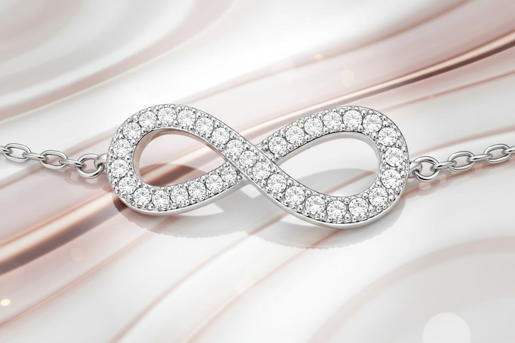 Bracelet Infini – Argent 925 rhodié & Zirconiums