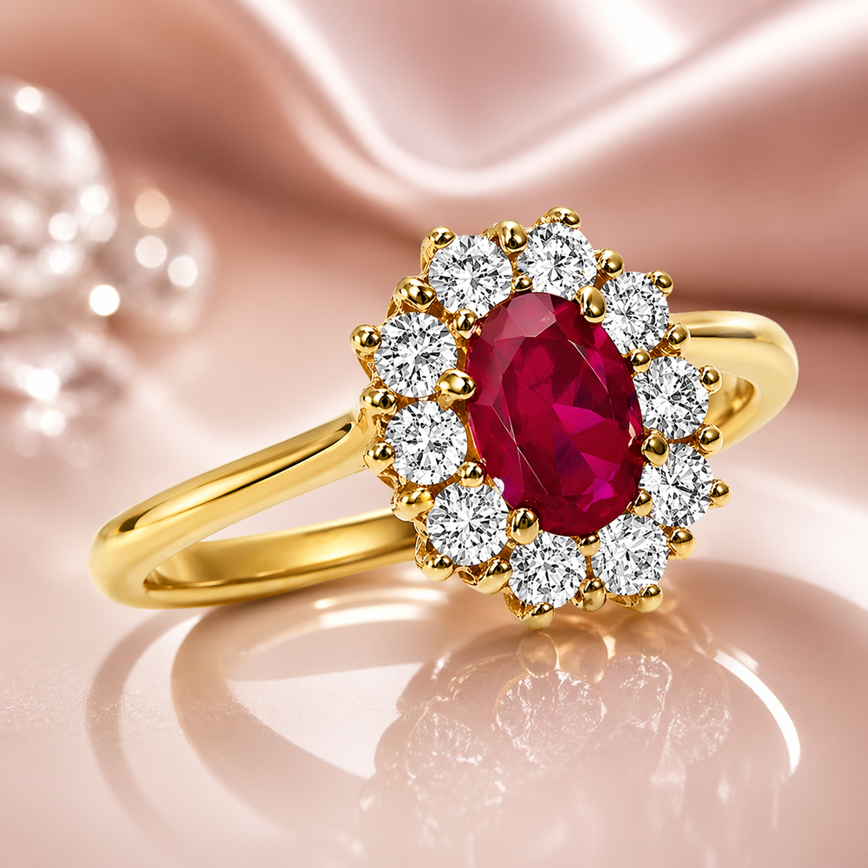 Bague Éclat Rubis – Plaqué Or 18 Carats