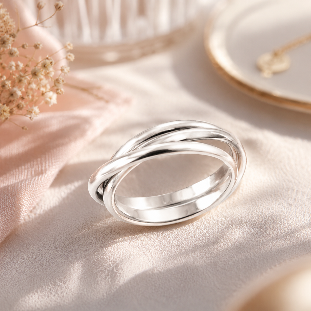 Bague 3 Anneaux Croisés en Argent 925 – Minimaliste & Élégante