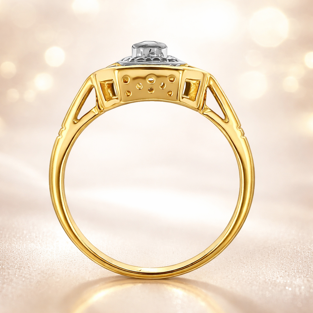 Bague Éclat Bleu – Plaqué Or 18 Carats