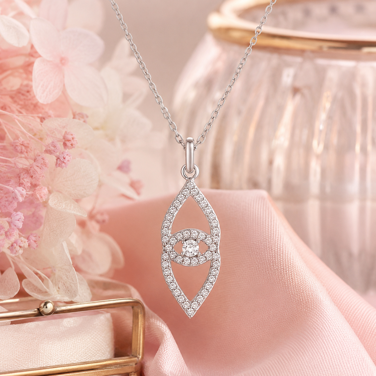 Collier Élégance Argent 925 Rhodié & Zirconiums